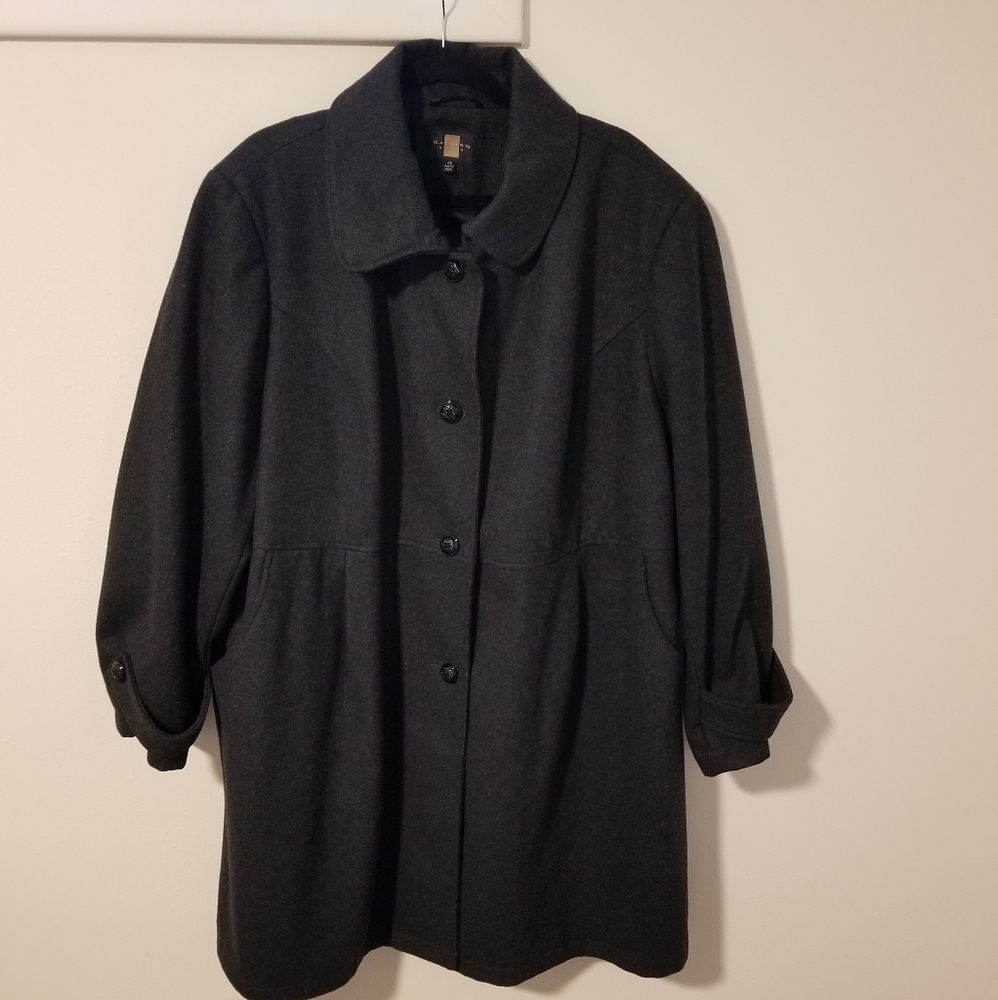 Thigh length pea coat